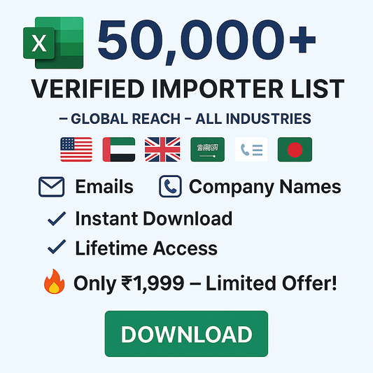 50,000+ VERIFIED IMPORTER LEAD